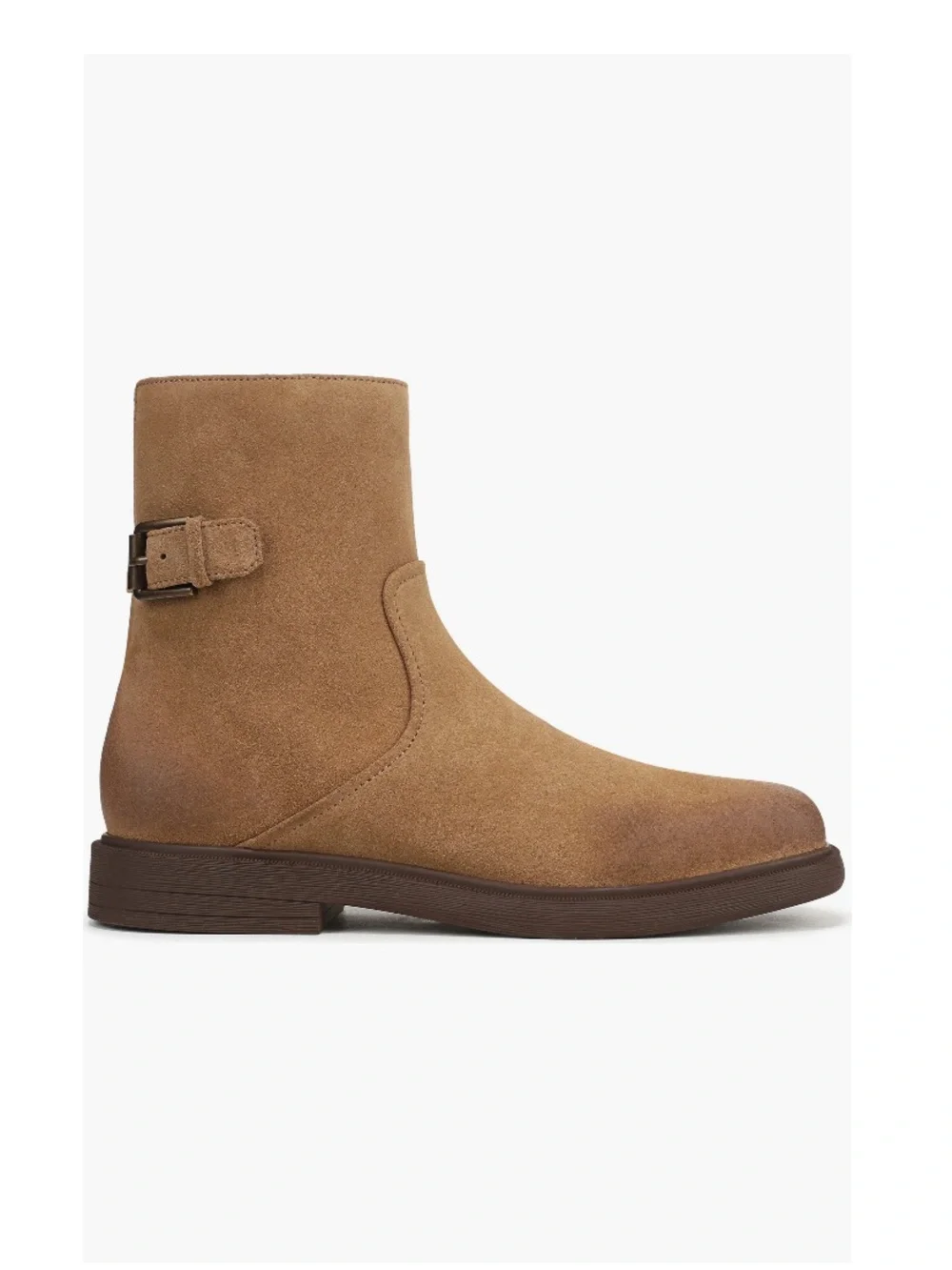 Franco Sarto Pippen Square Toe Boot Brown Leather Women’s Size 8 Moto Inspired